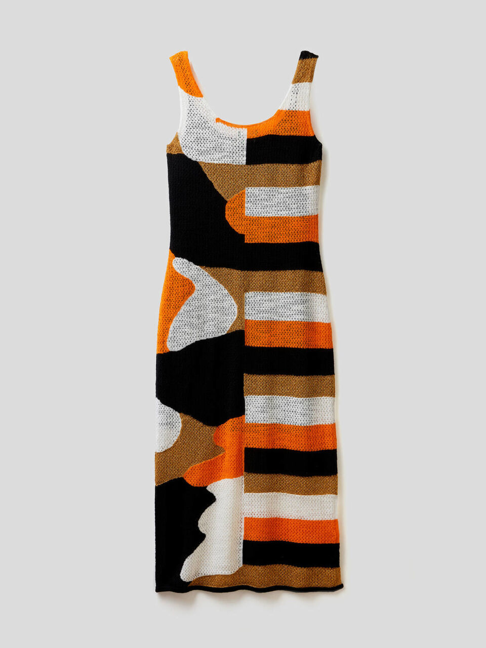 Kleid in bunten Farben mit Lochmuster image number 2