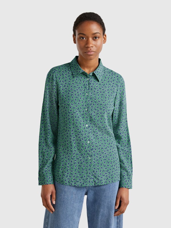 Camicia fantasia in viscosa Donna