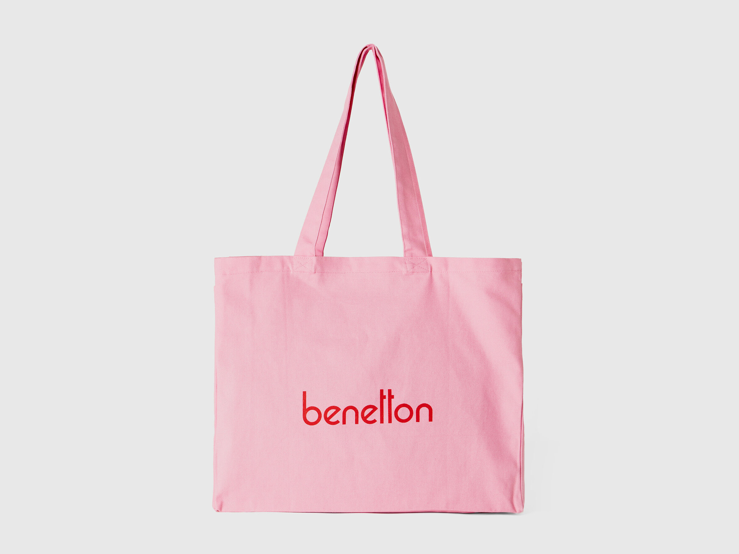 Pink tote bag in pure cotton image number 0