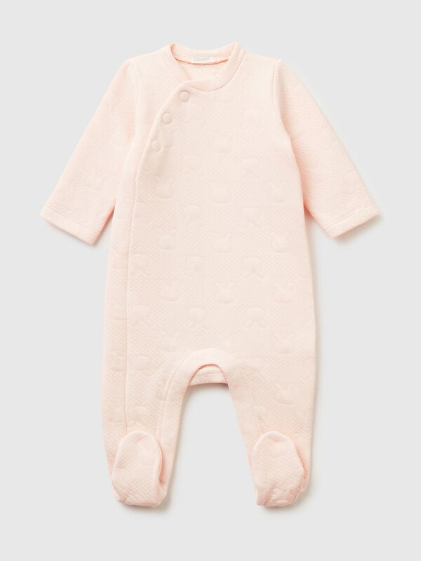 Jacquard-Strampler mit Häschenmotiv Newborn
