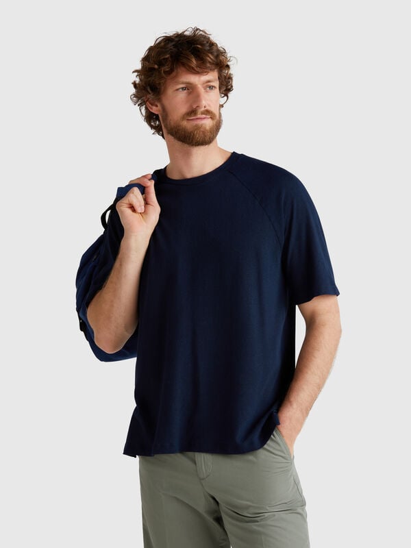 T-shirt in misto lino Uomo