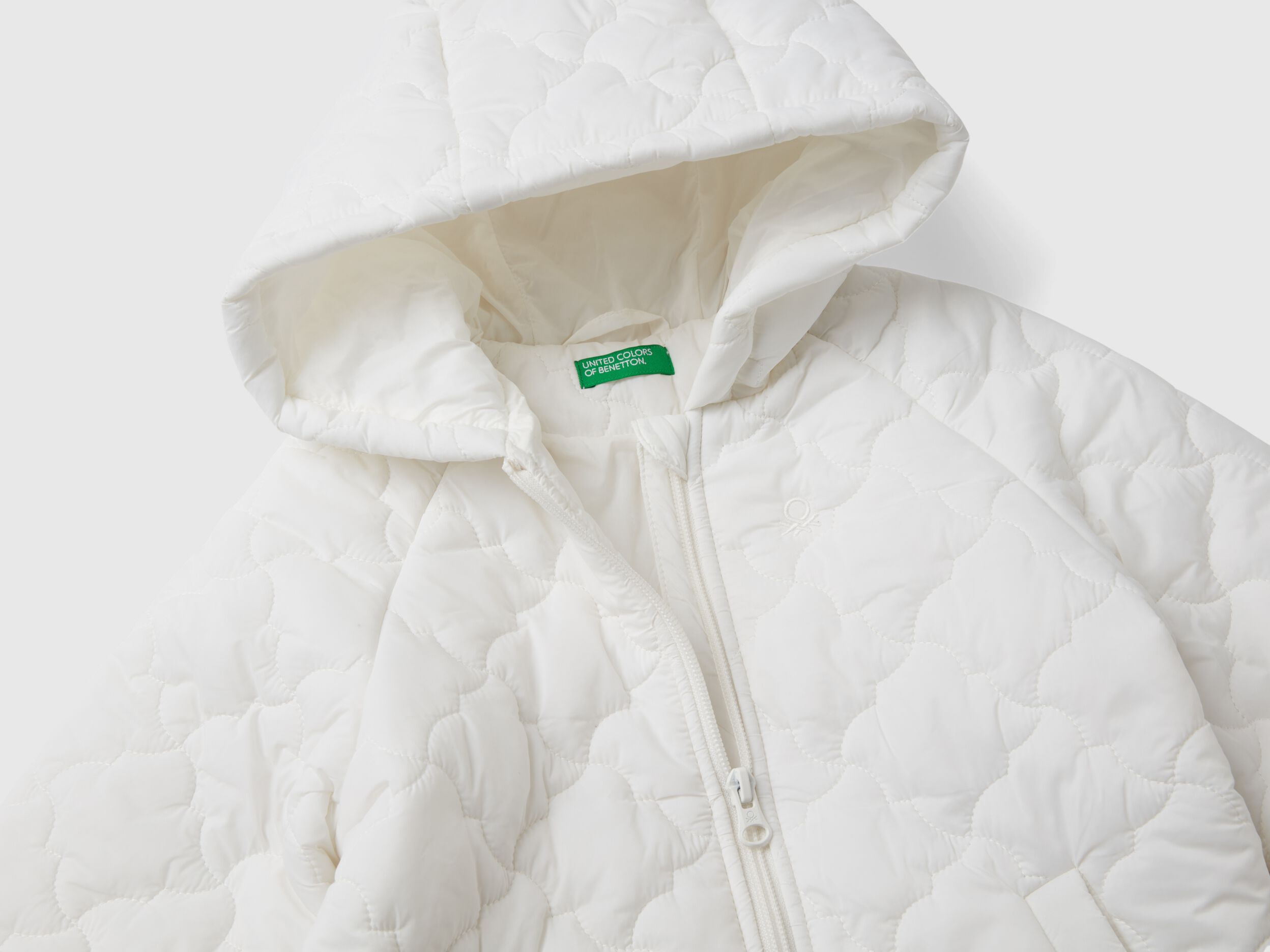 Giubbino leggero trapuntato Bianco Panna Benetton