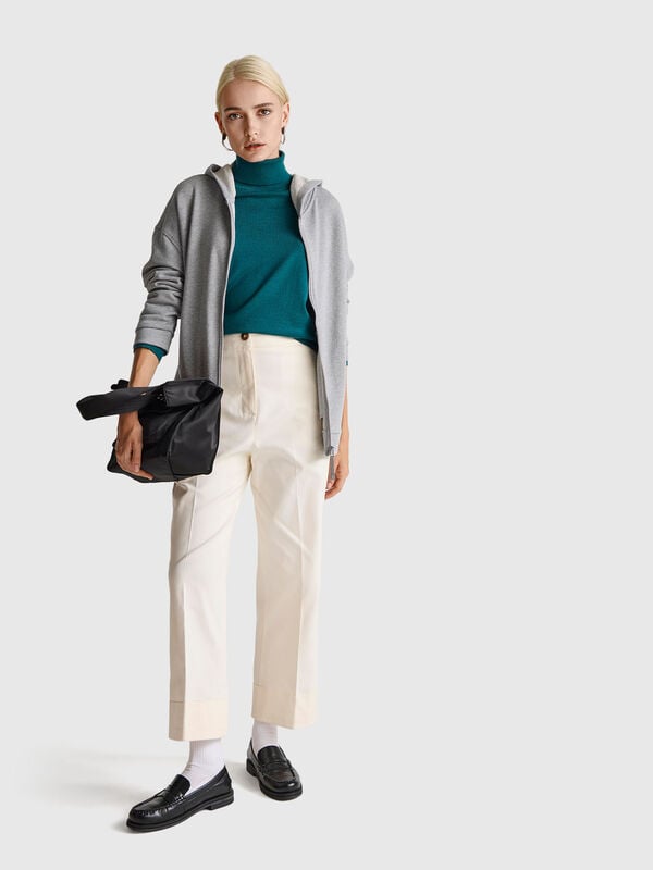 Col roulé en pure laine mérinos Femme