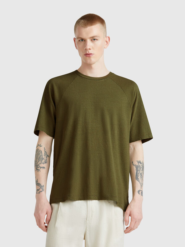T-shirt en lin mélangé Homme