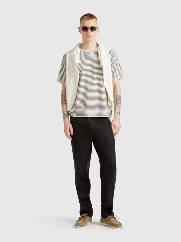 Chino in puro lino Uomo
