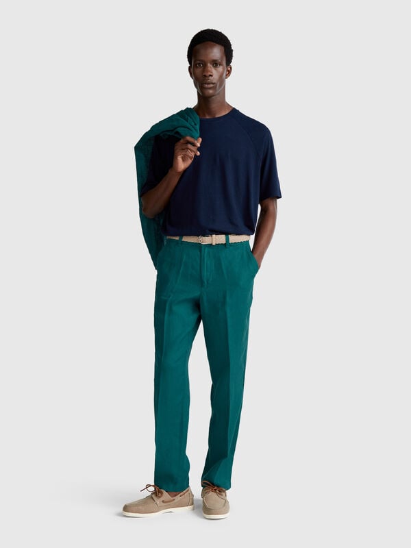 Chino in puro lino Uomo