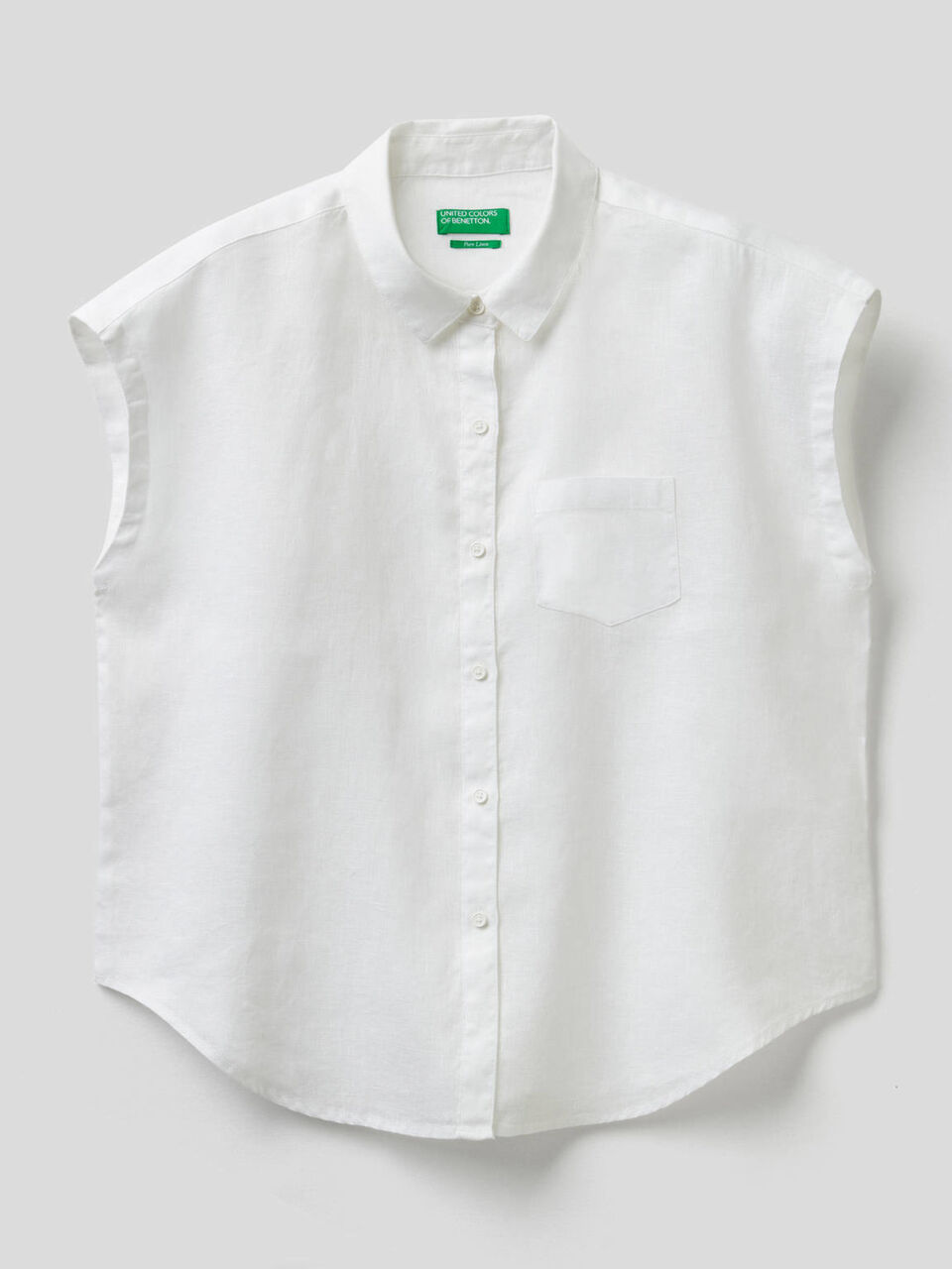 Chemise 100% lin à manches courtes image number 1