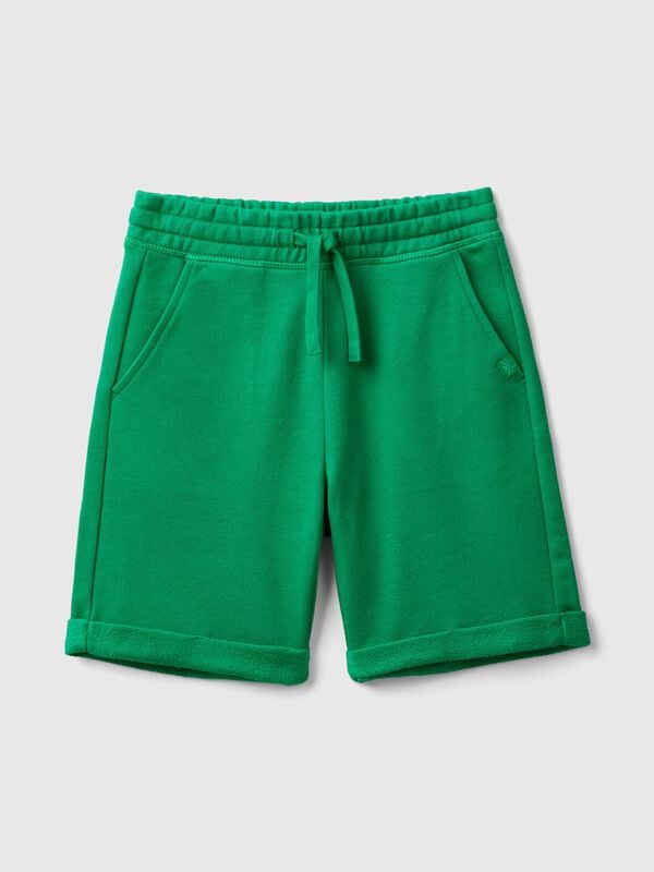 Bermudashorts aus reinem Baumwollfleece Jungen