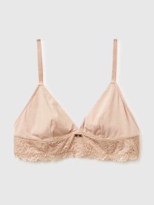 Triangle bra with lace Women