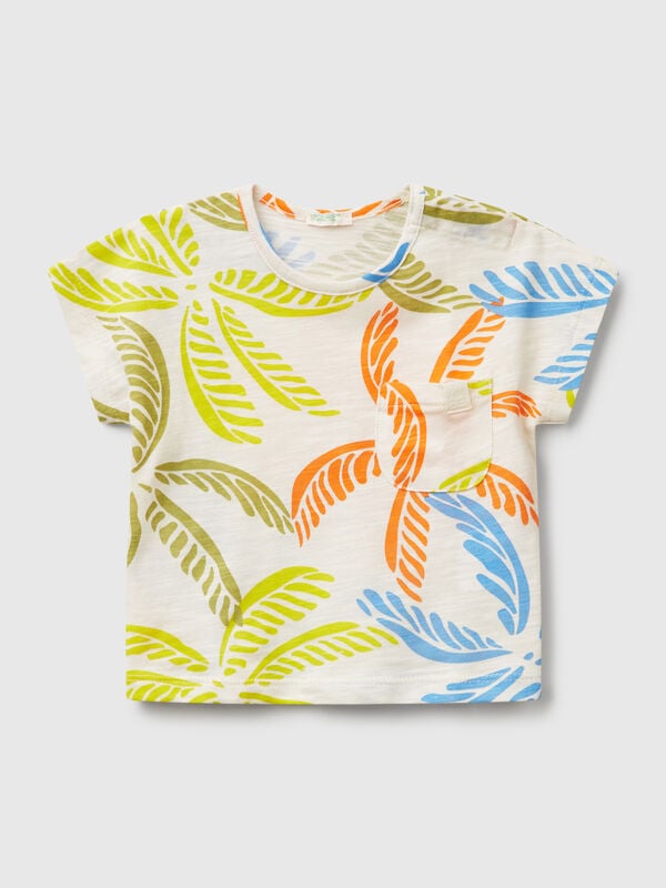 T-shirt à imprimé tropical Naissancede