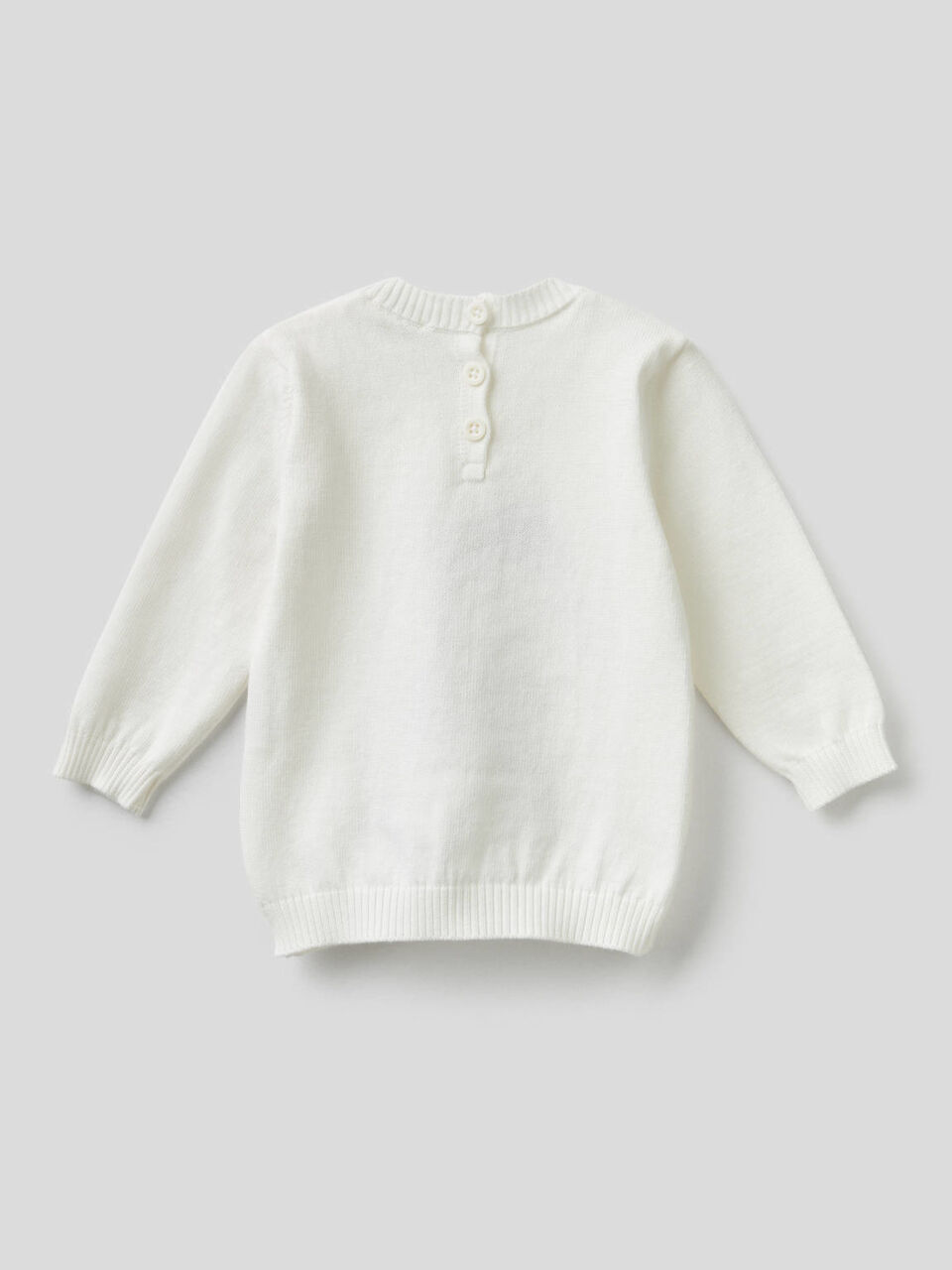 Sweater in 100% cotton with embroidery image number 2