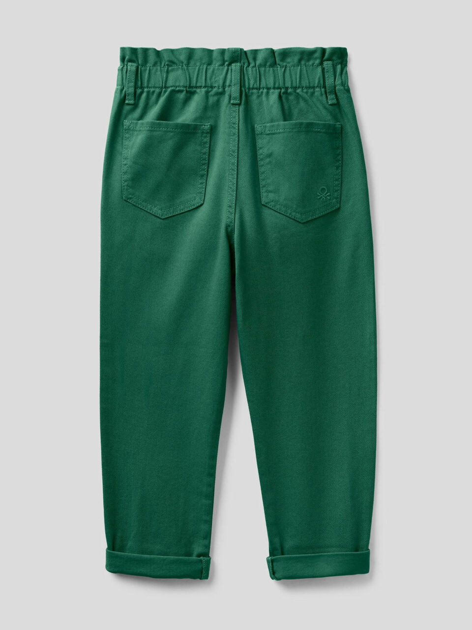Pantaloni paperbag in cotone bio image number 2