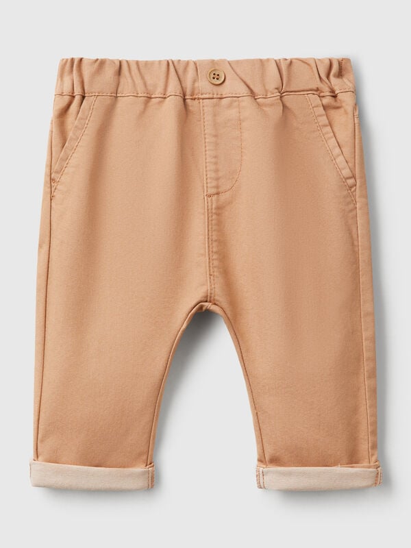 Pantaloni in misto cotone stretch Baby