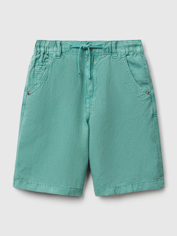 Linen blend bermudas Junior Boy