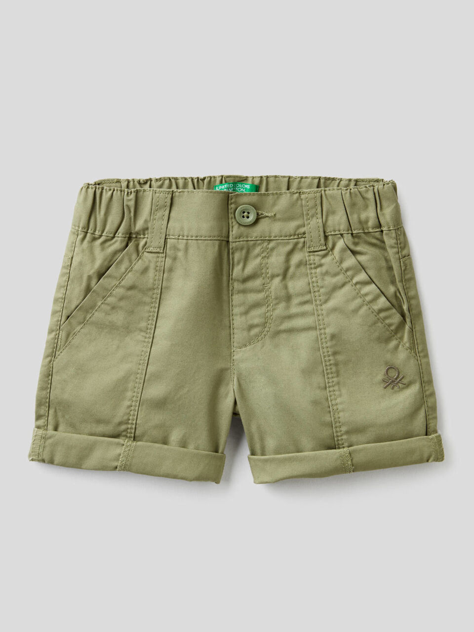 Bermudas in pure cotton canvas image number 1