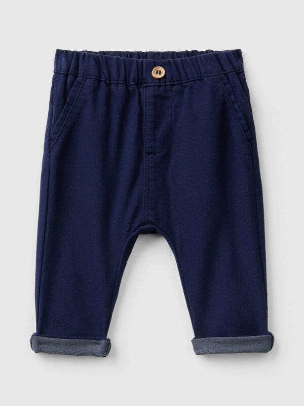 Pantaloni in misto cotone stretch Baby