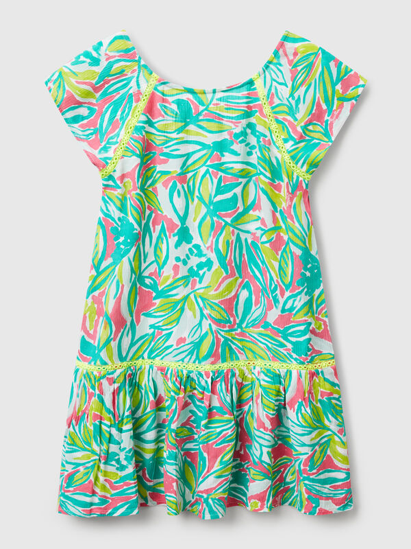 Dress with tropical print Junior Girl