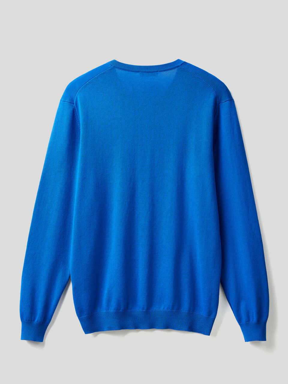 Pure cotton sweater with V-neck image number null
