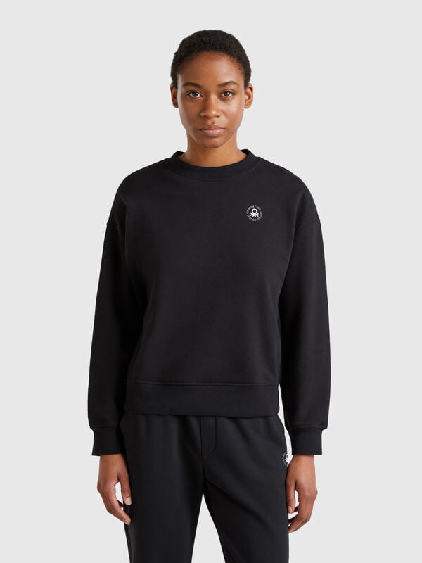Felpa girocollo in misto cotone Donna