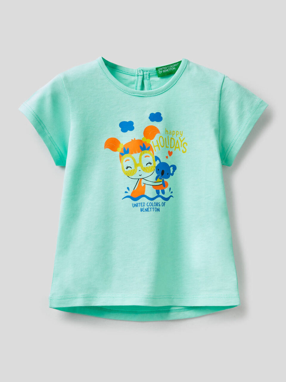 T-shirt con stampa fluo image number 1