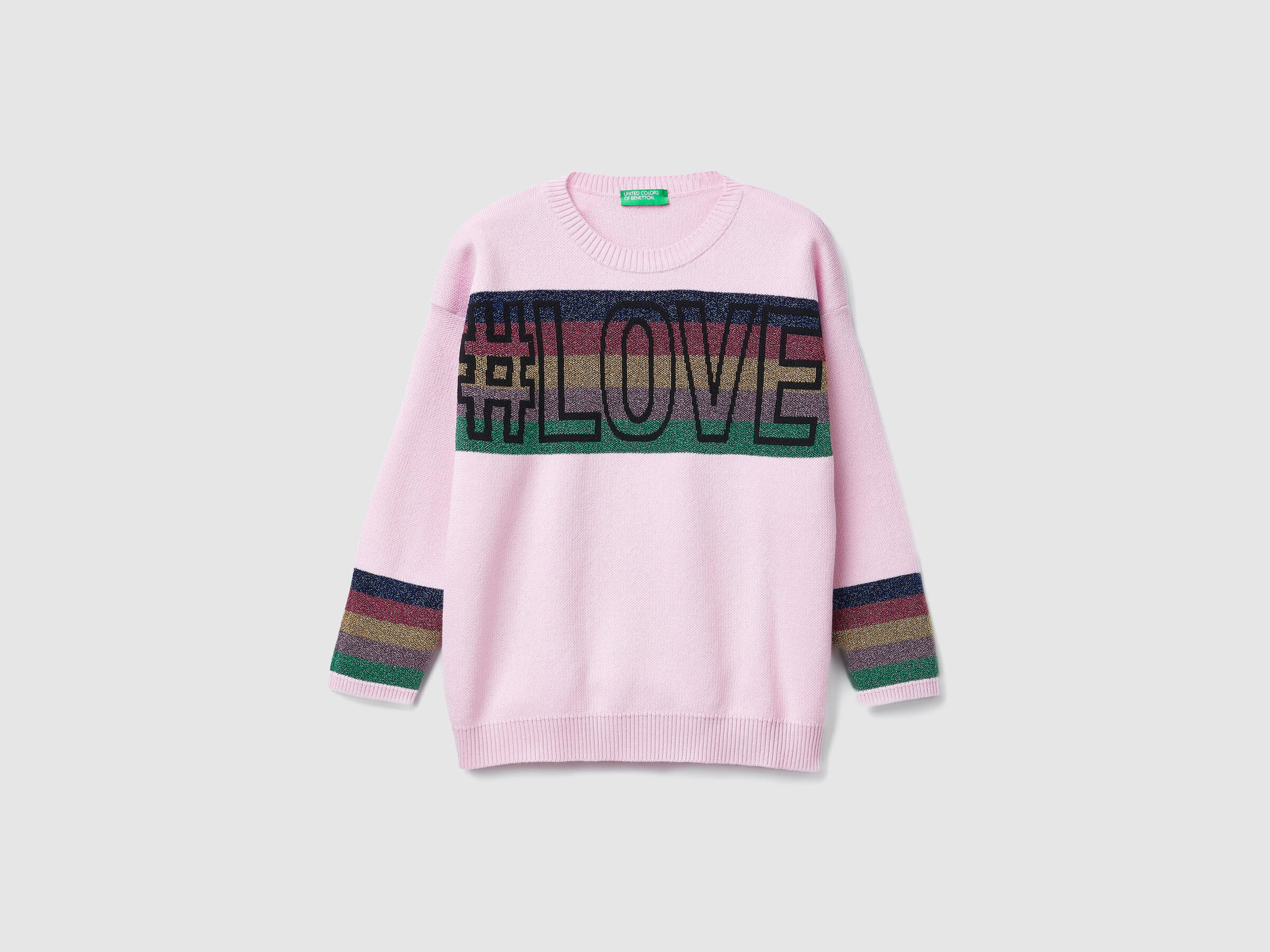 Pullover mit Schriftzügen und Lurex image number null