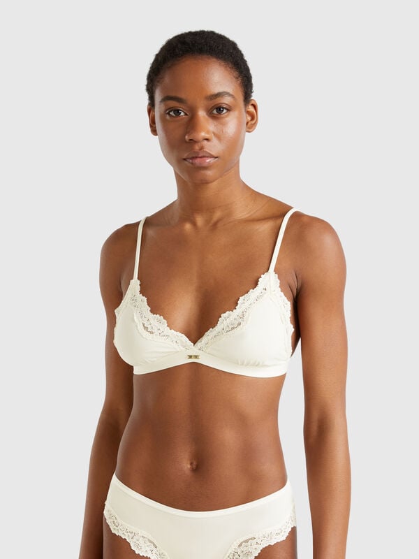 Soutien-gorge triangle avec dentelle Femme