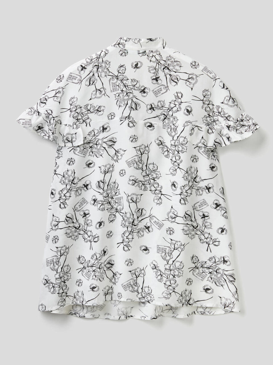 Patterned blouse with rouches image number 2