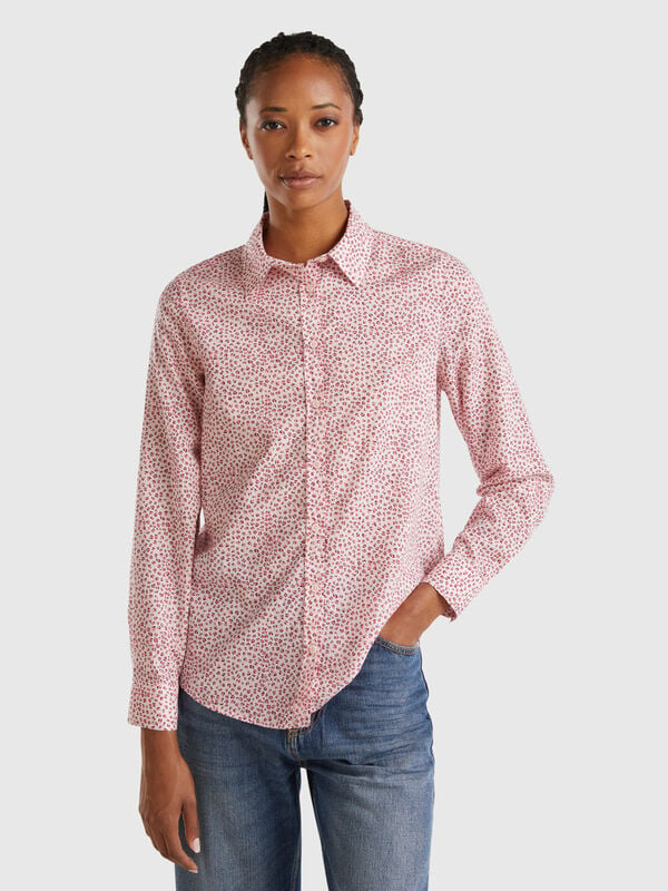 Chemise 100 % coton à motif Femme