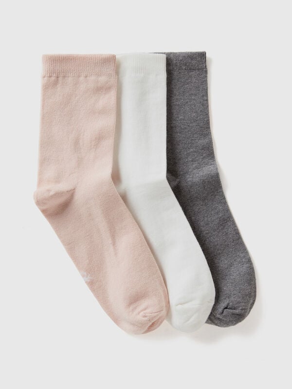 Lot de chaussettes hautes en coton bio stretch mélangé