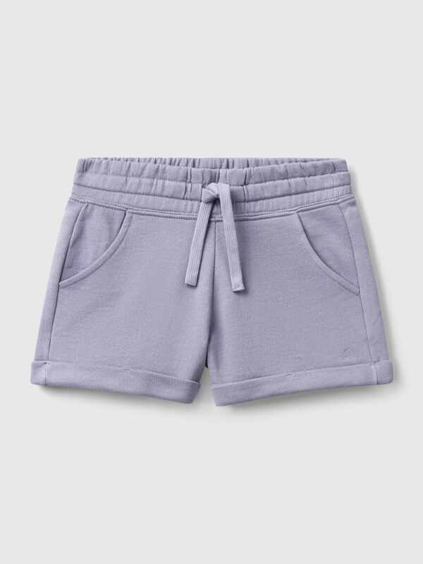 Shorts in felpa 100% cotone Bambina