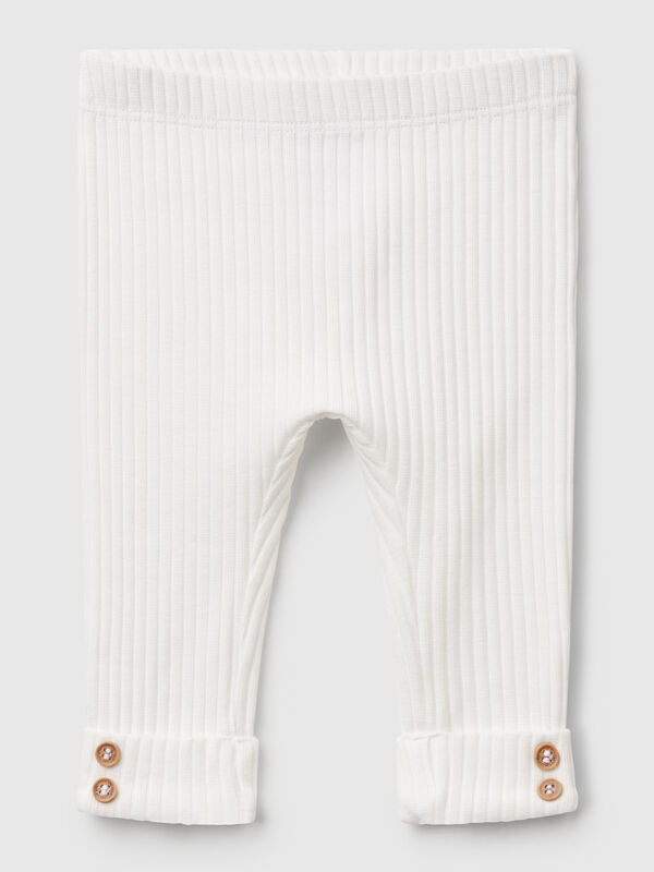 Leggings aus Stretch-Baumwolle Newborn