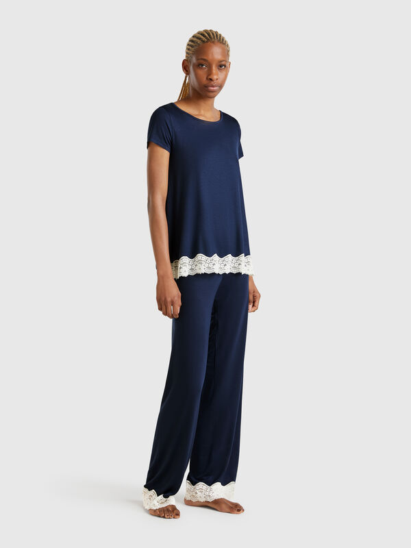 Fließende Hose mit Spitze Damen
