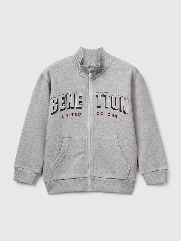 Felpa in cotone con logo Bambino