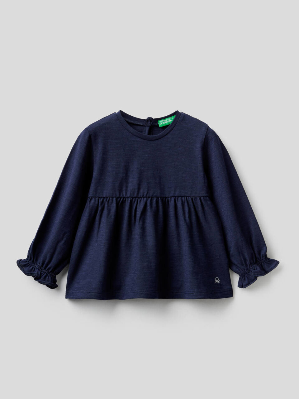 Blouse en 100% coton bio avec volant image number 1