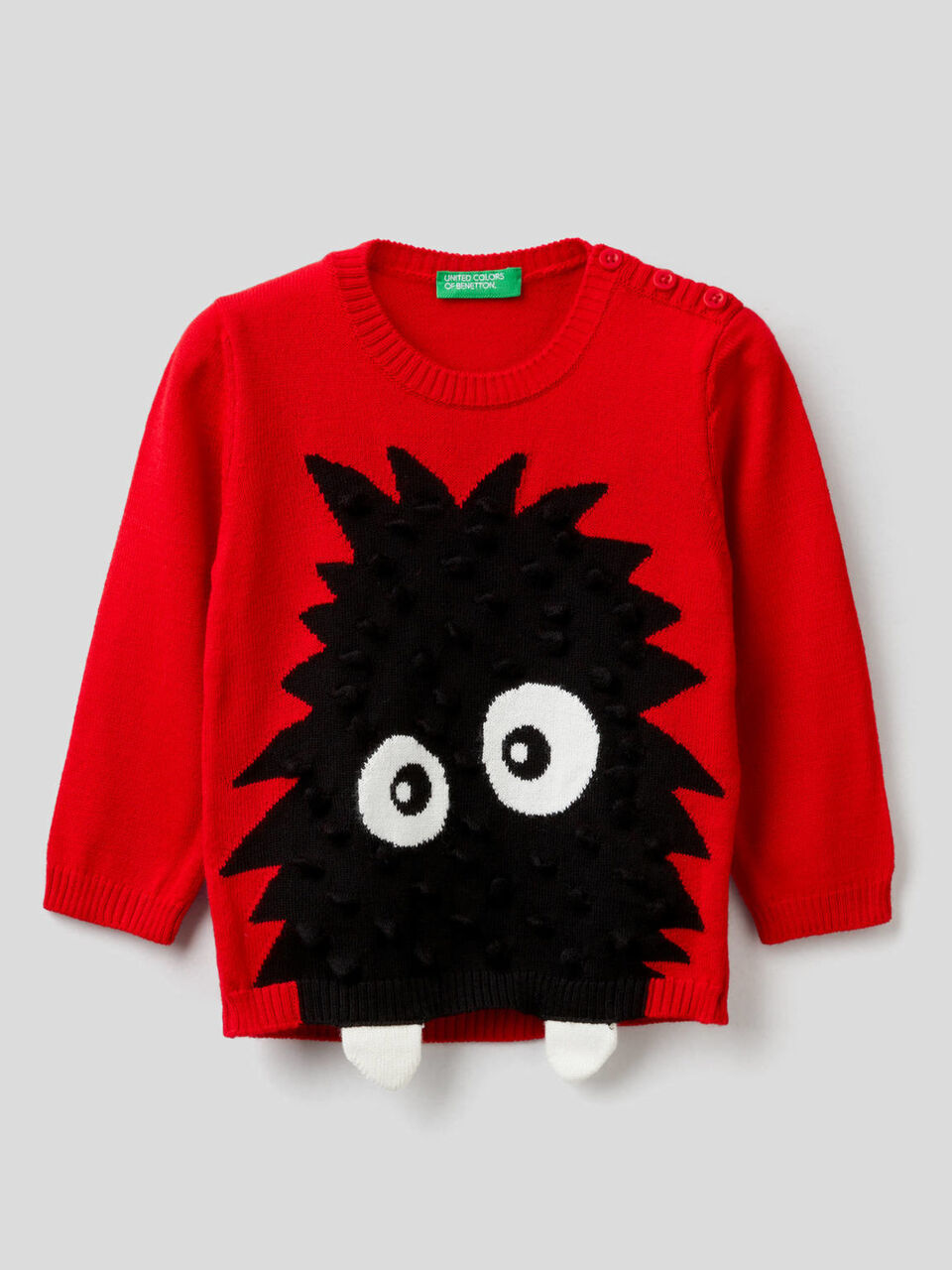 Maglia con intarsio ed applicazioni image number 1