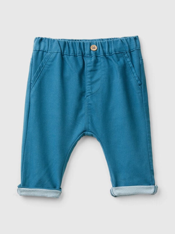 Pantaloni in misto cotone stretch Baby