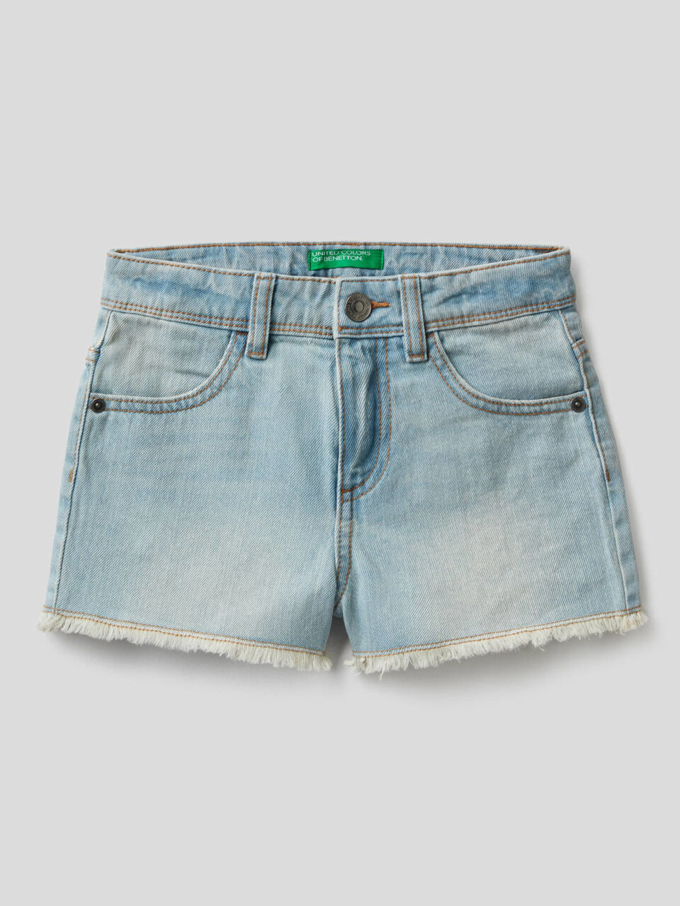 Shorts in denim di 100% cotone image number 1