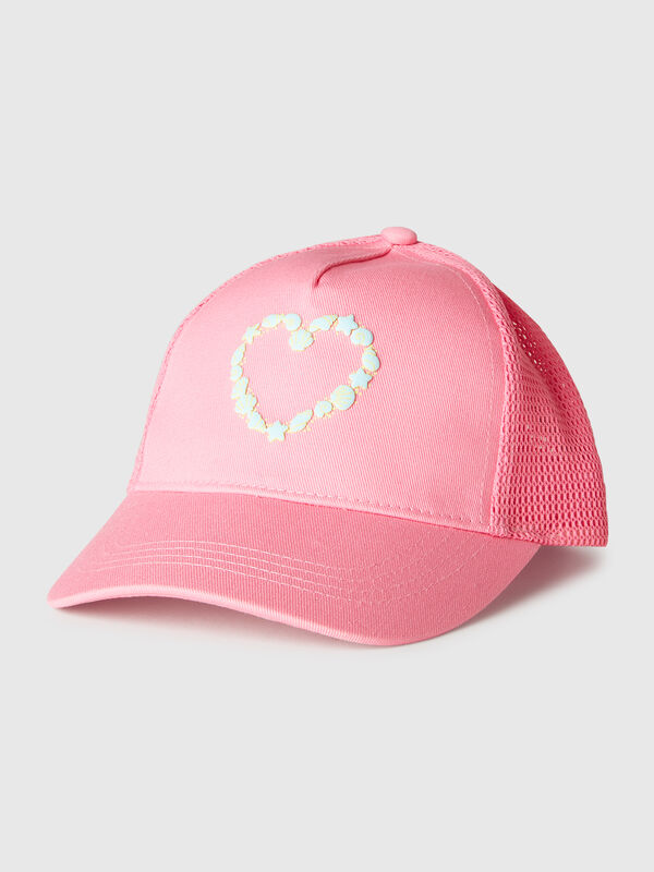 Cappello baseball in cotone e mesh Bambino