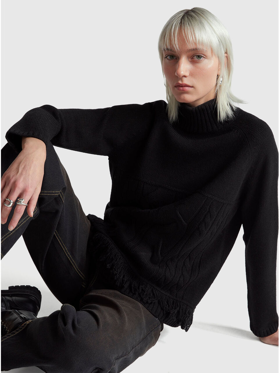 TURTLE NECK SWEATER Femme image number null