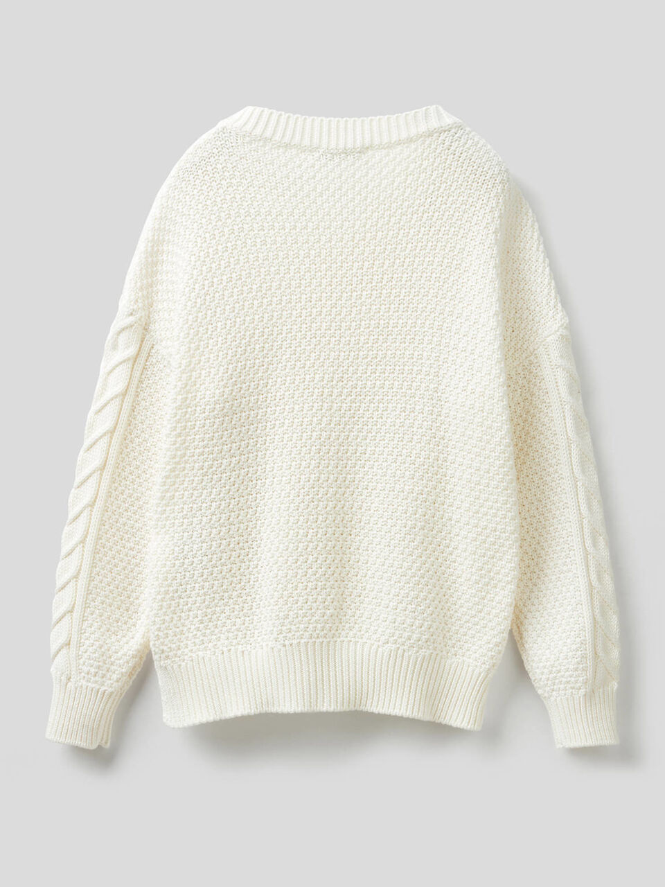 Knit sweater in pure cotton image number 2
