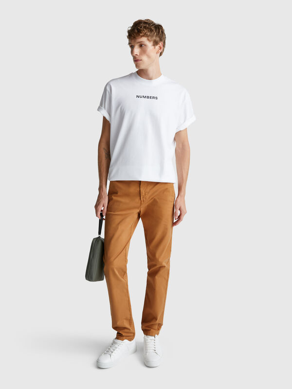 Chino slim fit in cotone Uomo