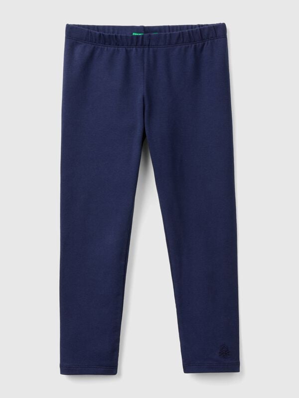 Leggings in cotone stretch Bambina