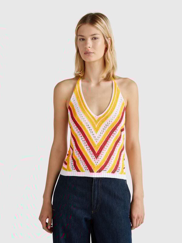 Top a righe crochet Donna