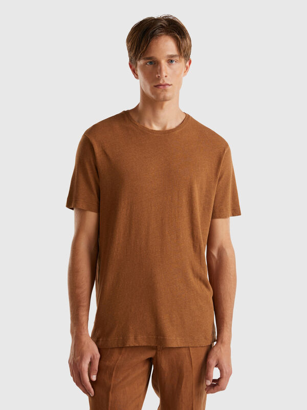 T-shirt in linen blend Men