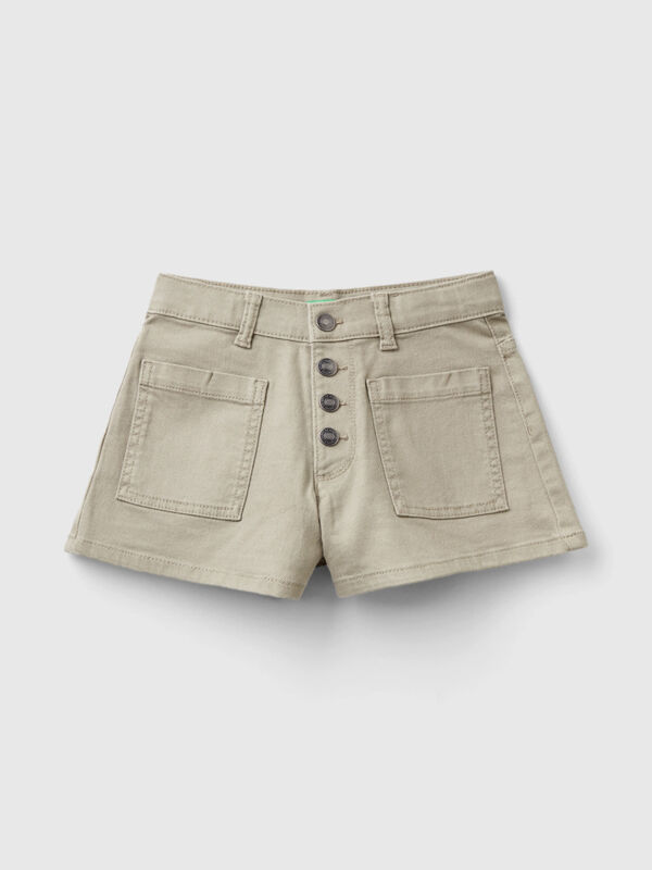 Shorts in cotone stretch Bambina