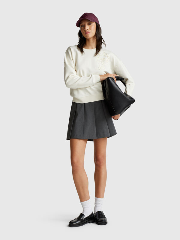 Sweat-shirt coupe régulière avec application Femme