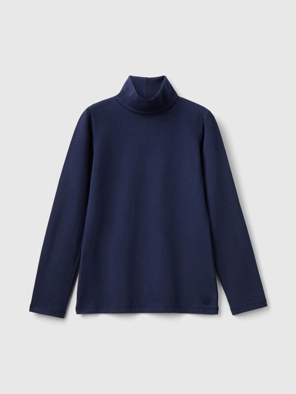Stretchiges T-Shirt mit hohem Kragen Mädchen