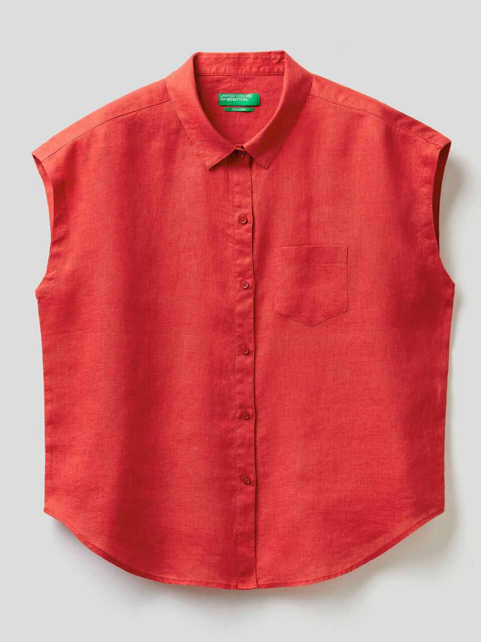 Chemise 100% lin à manches courtes image number 1