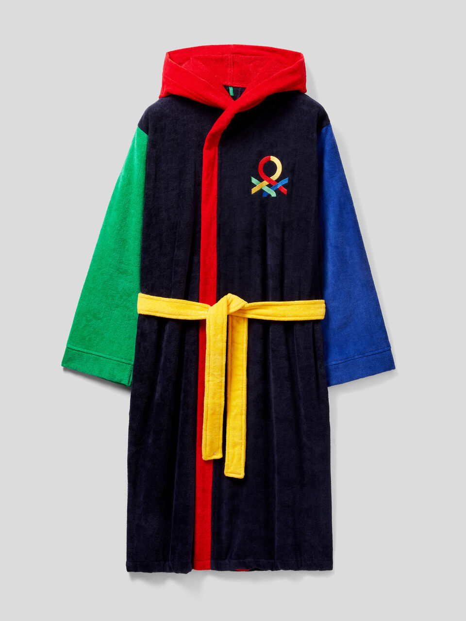 Accappatoio color block in cotone image number 1