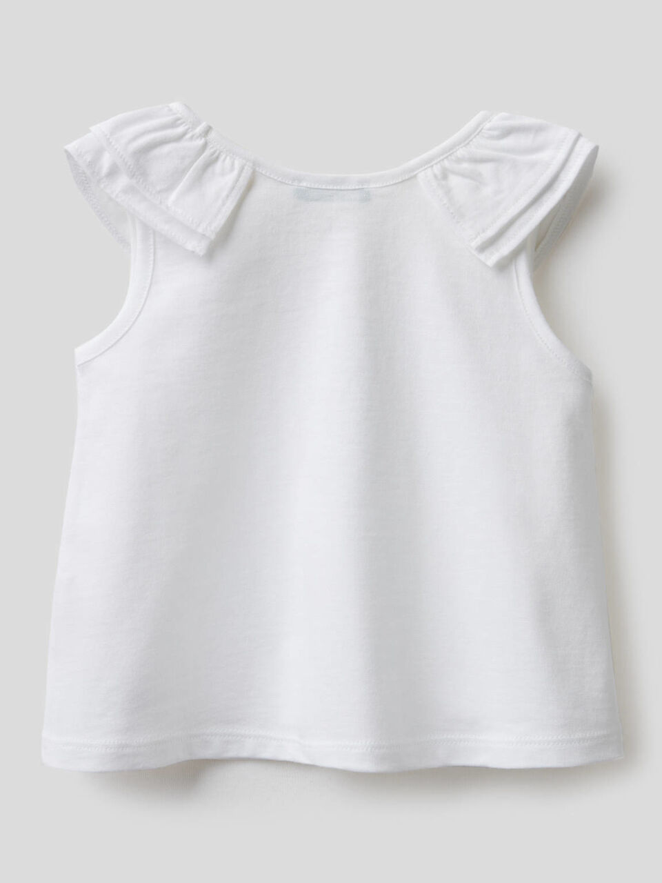 Top in cotone biologico con rouches image number 2